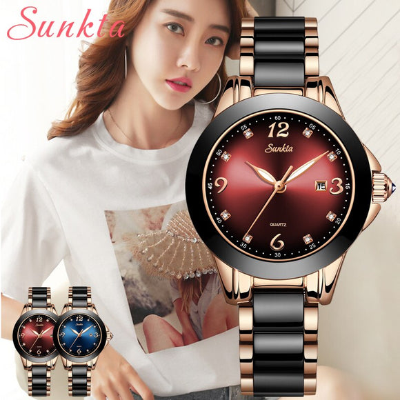 SUNKTA 2019 New Rose Gold Watch